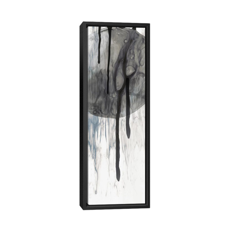 «Dripping Circles», reproduction sur toile, H 36 po x l 12 po x P 1,5 po, Toile avec cadre noir