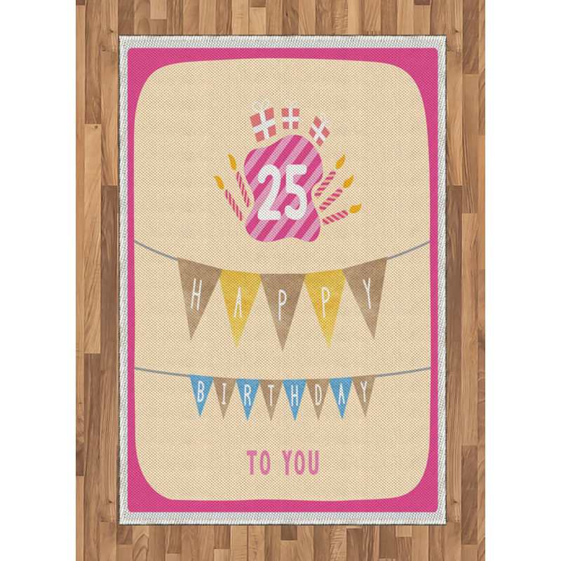 Tapis décoratif coloré en fibres de polyester à haute densité, Rectangle— 4 pi x 5 pi 8 po