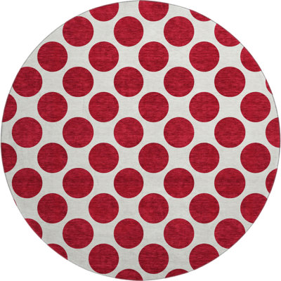 Premium Machine Washable Prisco Red Rug