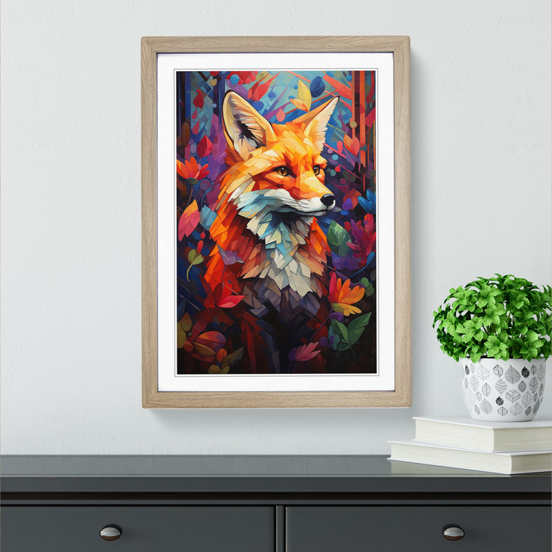 Single Picture Frame Print on Wood, 64cm H x 46cm W, Oak Framed