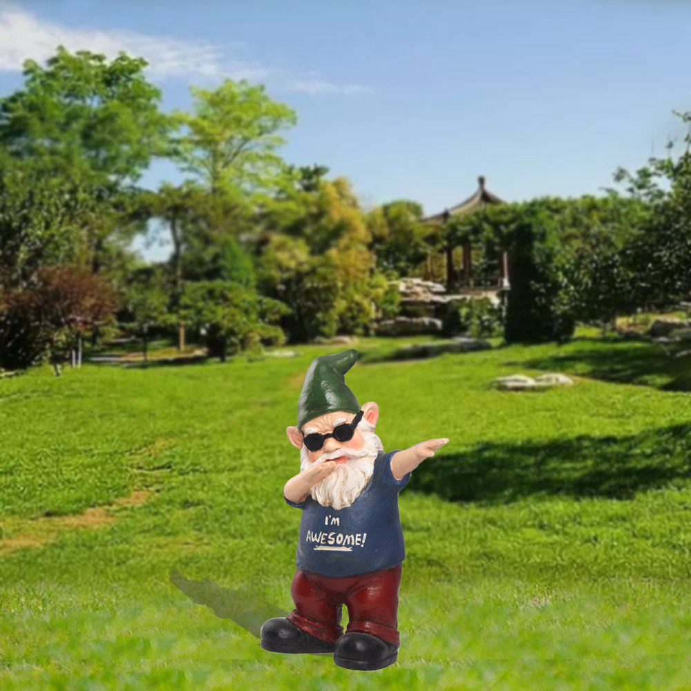 Iconic Dancing Dabbing Gnome Garden Statue Hi-Line Gift Ltd. 