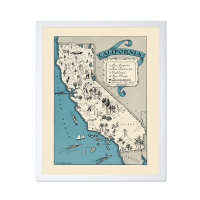 Carte illustrée de la Californie