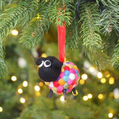 7cm Handmade Wool / Felt Hanging Figurine Ornament