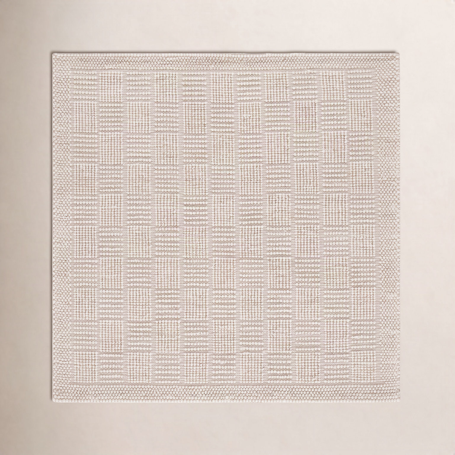 Hand-Woven Wool Rug, Square 6'