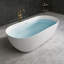 Baignoire autoportante ovale 67 po en résine de couleur unie avec bonde escamotable 67 po