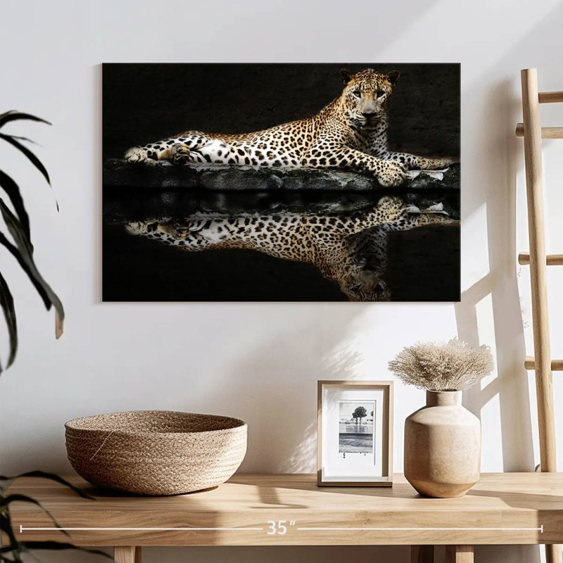 Brampt Leopard Reflection, 16" H x 24" W