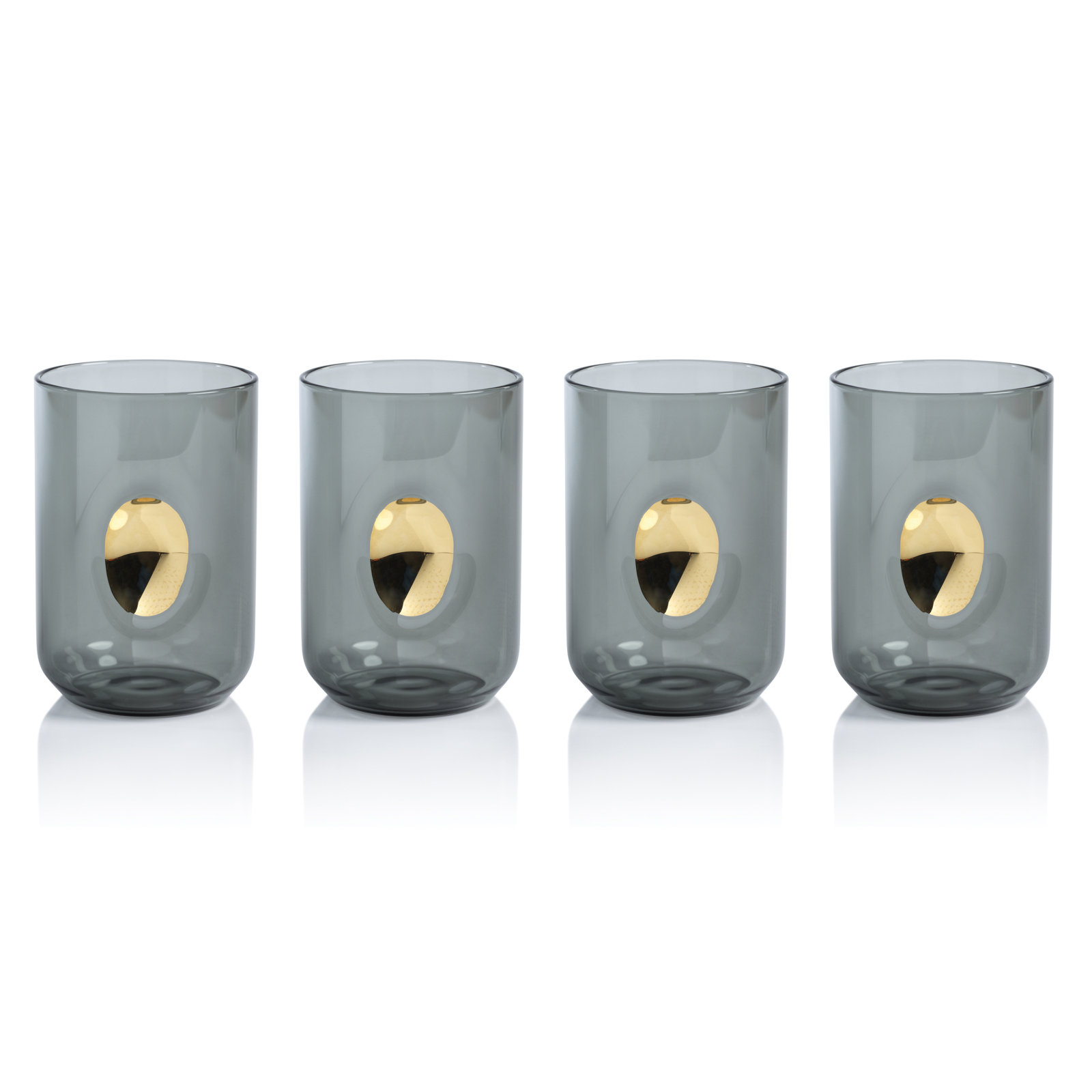 Eastpoint 16.3oz. Drinking Glass Set, Ash Gray