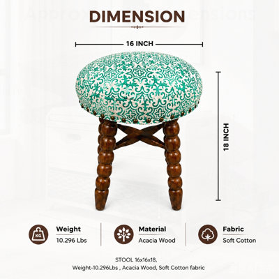 Tabouret de bar rembourré Spindle avec structure en bois d'acacia massif, parfait pour le confort et la durabilité dans les cuisines et les bars modernes