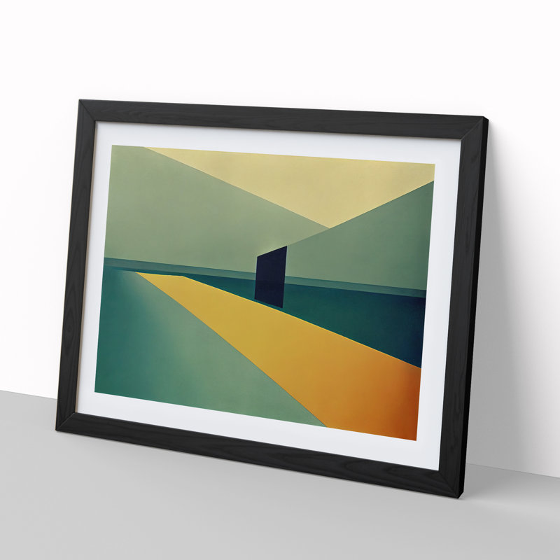 Bold Suprematism Vol.3 Abstract - Single Picture Frame Print, 34cm H x 46cm W x 2cm D, Black Framed