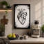 Anatomical Heart in Ink Modern - Wrapped Canvas-1035331708-1035331709