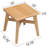 12.25" Tall 1 - Step Solid Hardwood Lightweight Step Stool for Adults and Kids with 200 Lbs Capacity, Natural-898529106