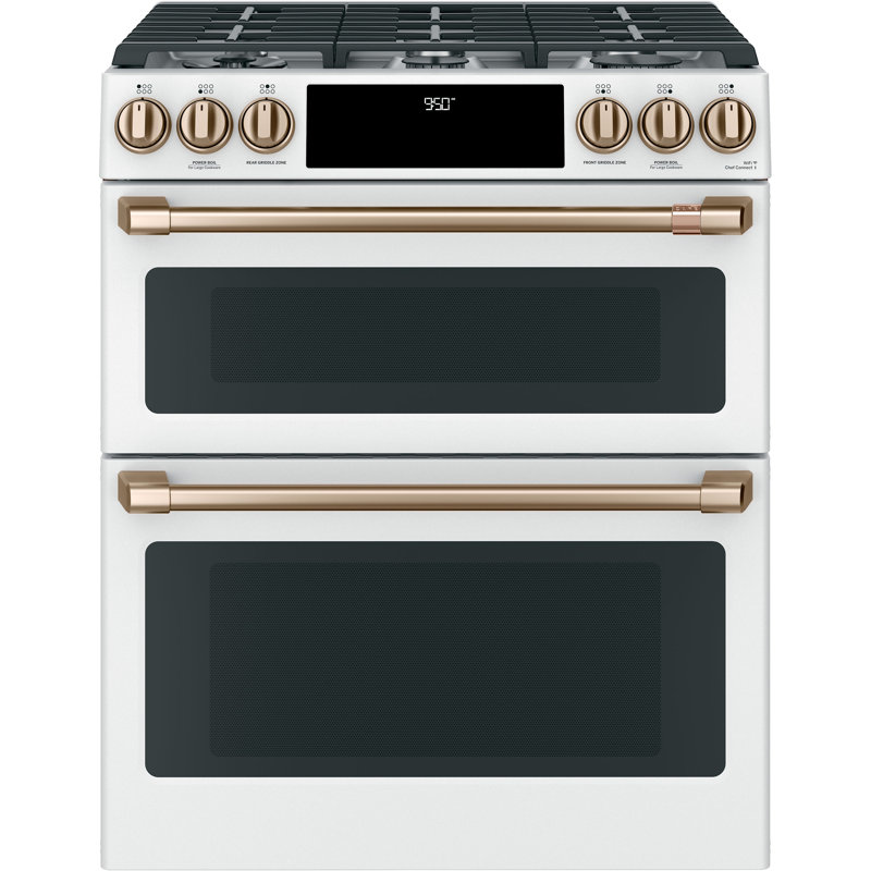 Front Control Gas Range Handle Kit, Brushed Bronze