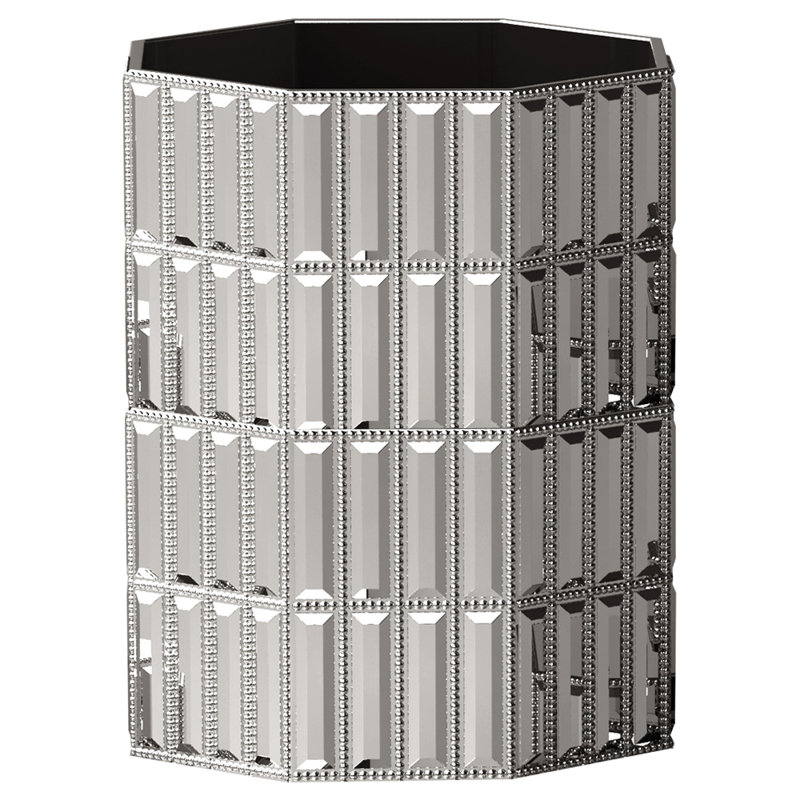 Corbeille pour déchets Glitz, Chrome
