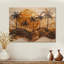 «Copper Palms Tree On Wood Landscape IV» - Impression sur bois de palmiers et de palmiers - sur bois de pin naturel-1134575331