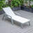 Outdoor Patio Reclining Chaise Lounge with Wheels, Powder-Coated Aluminum Frame and Breathable Sling Mesh, Adjustable Backrest for Poolside and Deck Use-124823768-124823774