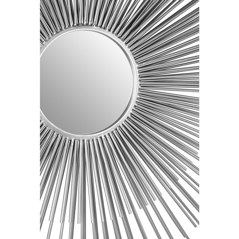 Lowall Metal Flat Wall Mirror, Silver