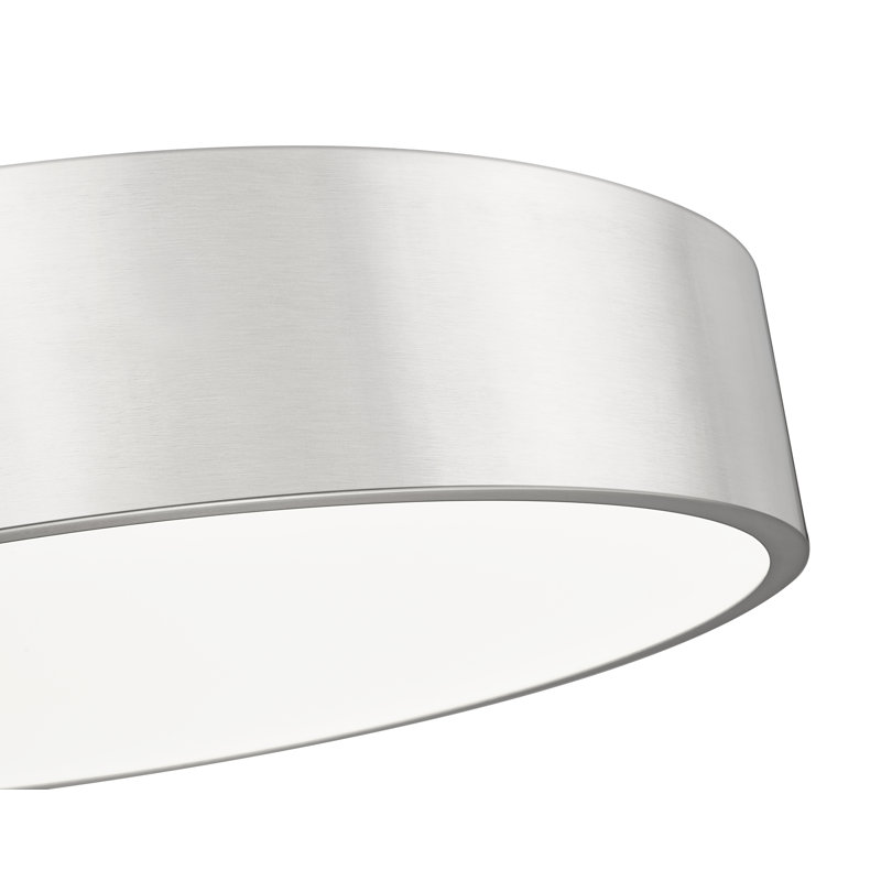 Plafonnier encastré 1 lumière 20 pouces Silvio, Nickel brossé