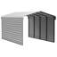 Abri d'auto en acier avec 2 ensembles de parois latérales, 12 x 20 x 9-100015418-128965701