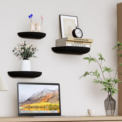 Tablettes murales flottantes en bois