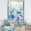 Carreaux botaniques blancs et bleus I - Botanicals Wall Art