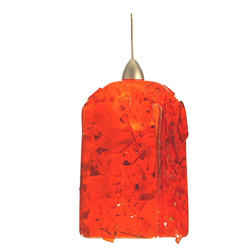 Luminaire suspendu rectangulaire 1 lumière Kayme Lava