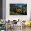 «Boston Skyline At Night», reproduction sur toile-1945466483