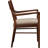 18 " H Genuine Leather Upholstered Walnut Solid Wood Armchair
