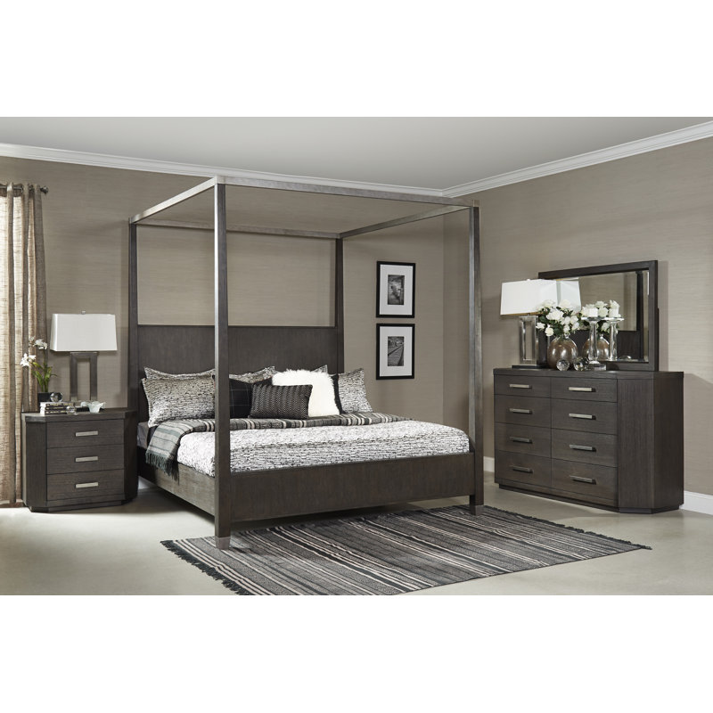 Commode double 8 tiroirs avec miroir Lundquist