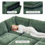 Canapé modulaire en chenille vert 6 pièces-363326871
