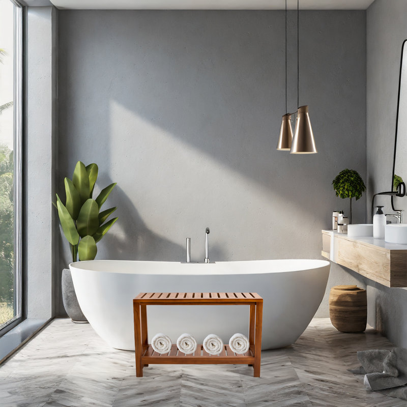 Daigan 30'' W Teak Shower Bench