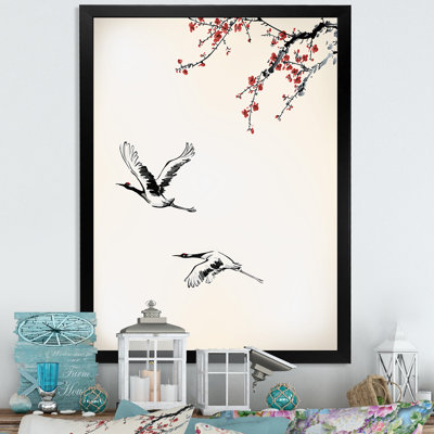 Sweet Winter Birds - Peinture sur toile encadrée