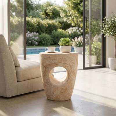 Table d'appoint moderne et minimaliste en oxyde de magnésie