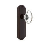 Deco Plate with Oval Clear Crystal Door Knob