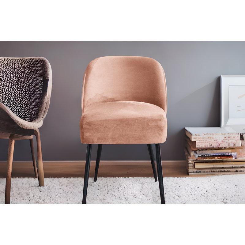 46cm H Upholstered Side Chair, Dusty Pink
