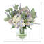 Arrangement floral mixte avec hortensias, lavande et sédum