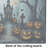 Graveyard Spooky Halloween Glass Cutting Board Large