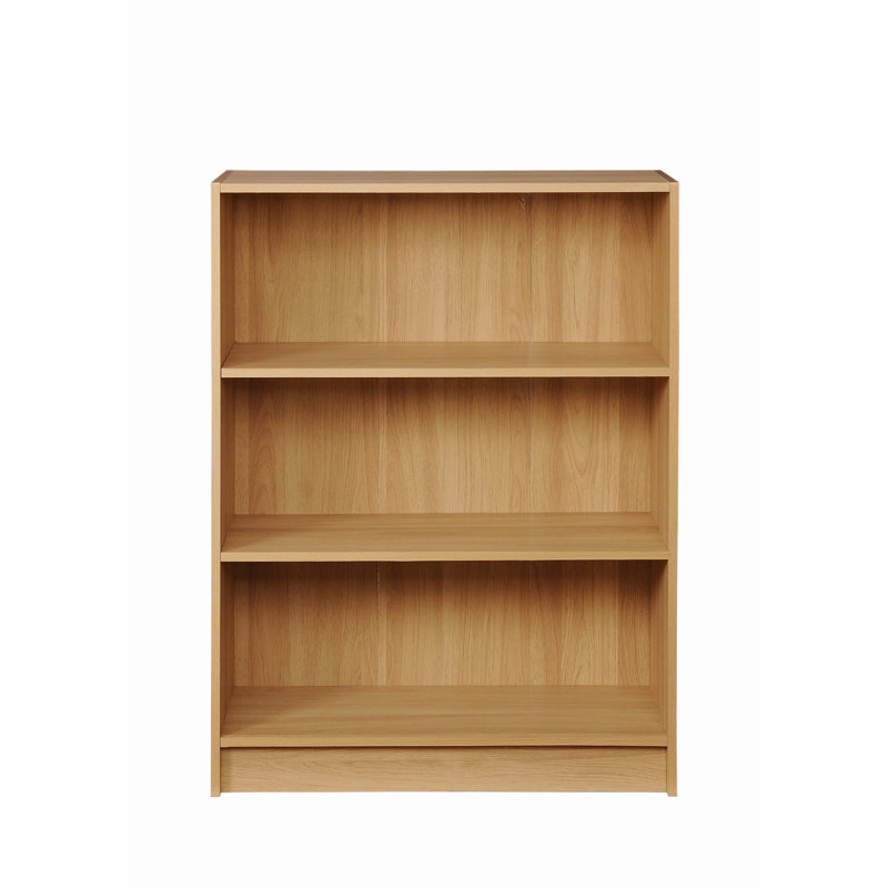 Zaira 80cm H x 40cm W Standard Bookcase, Yellow Oak, 106cm H x 80cm W x 30cm D