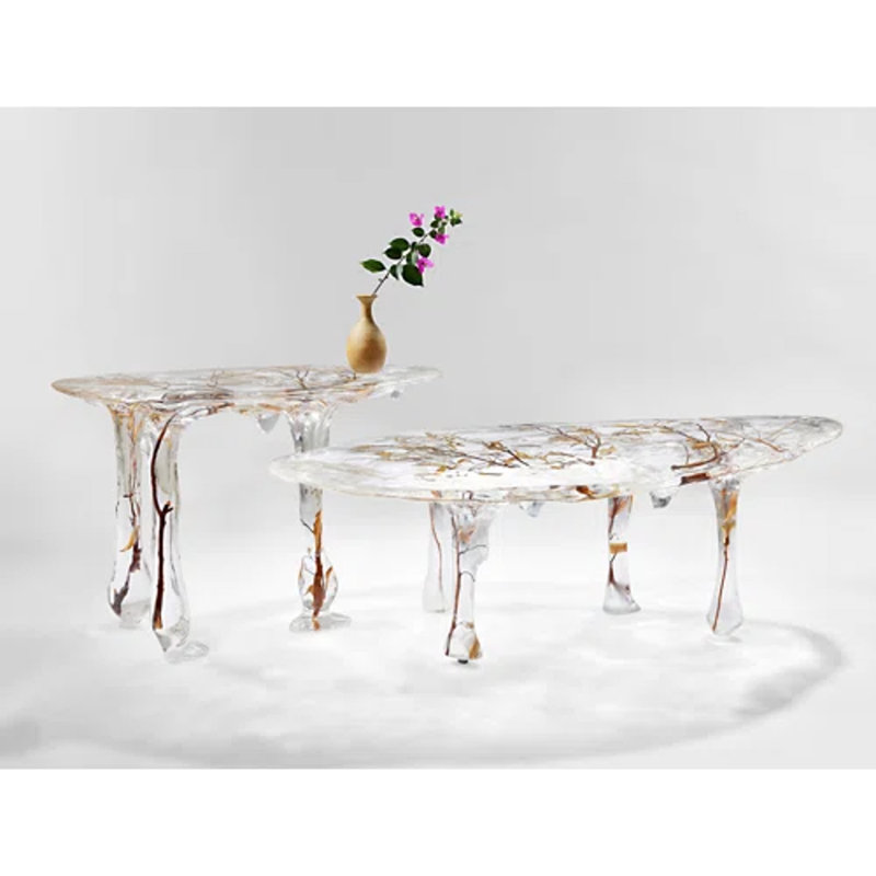 Crystal Branched Adorned Coffee Table