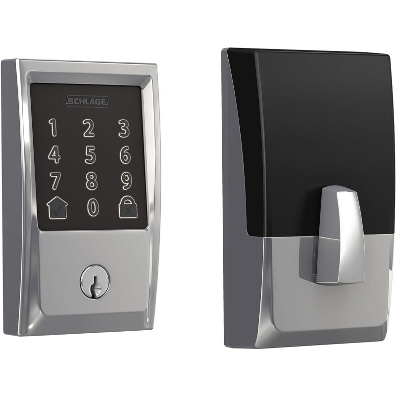 Encode Smart WiFi Deadbolt with Century Trim, Bright Chrome, Yes