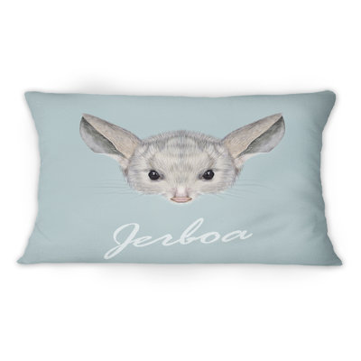 Portrait of Jerboa - coussin décoratif traditionnel imprimé