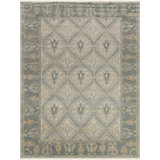 Anatolia Wool Oriental Area Rug in Santas Gray, Beige, Dark Yellow
