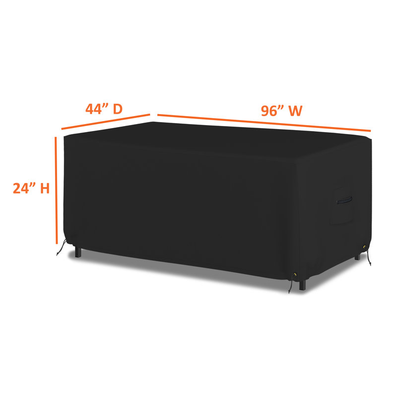 Housse de table rectangulaire d'extérieur résistante à l'eau multiusage robuste, housse de table de patio résistante aux rayons UV
