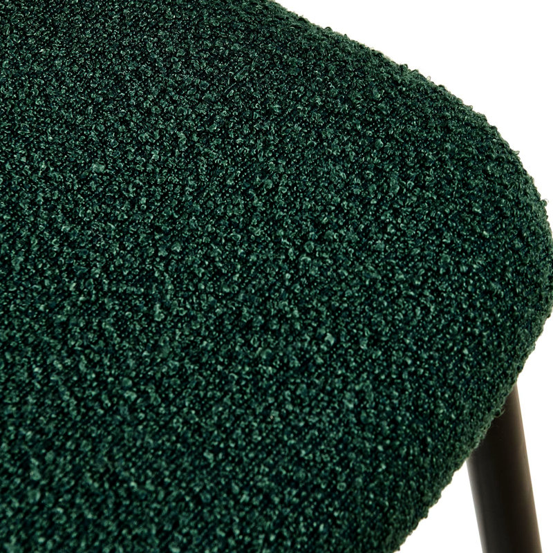 Chaises de salle à manger (2), sièges rembourrés contemporains pour la zone, pieds en métal, motif écossais, rembourrage en mousse, dossier uni (2), salle à manger élégante, base, tissu,