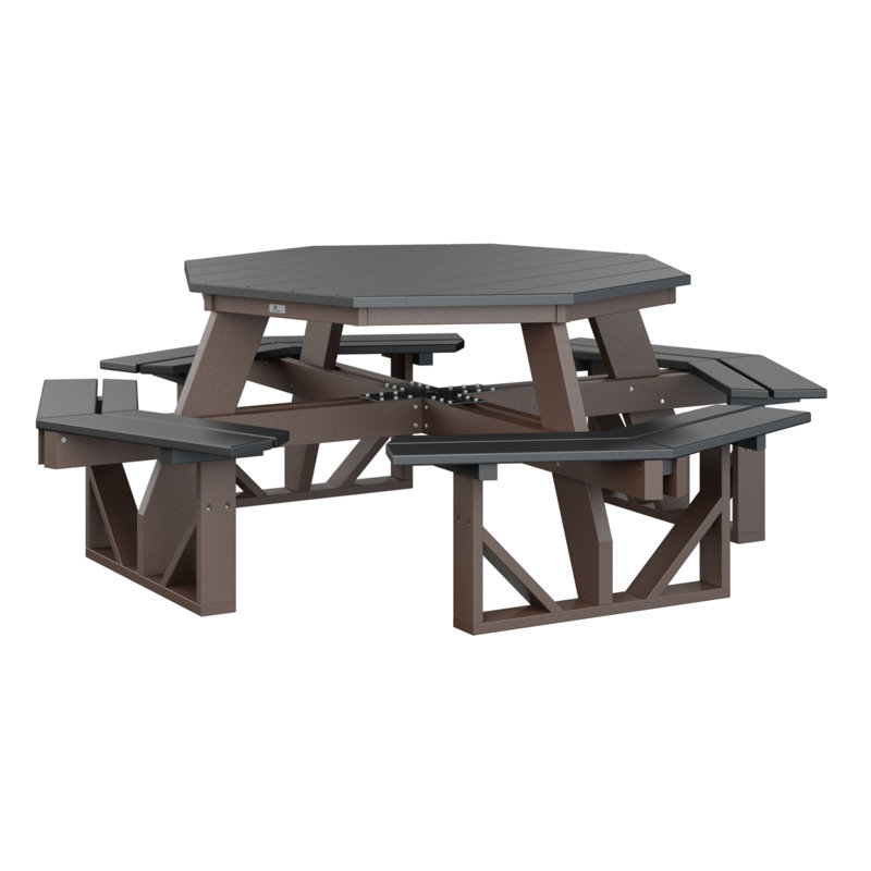 Ada Outdoor Conversation Set, Black Top/Chocolate Brown Base