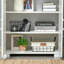 Armoire de cuisine industrielle avec armoire à 4 portes et tablettes de rangement