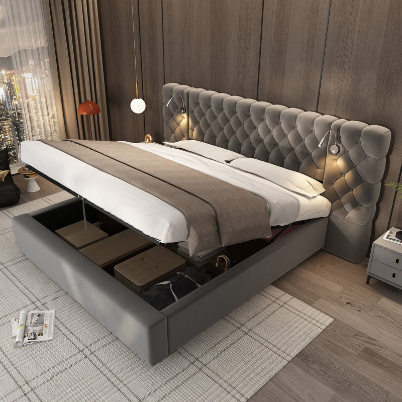Metal Ottoman Storage Bed