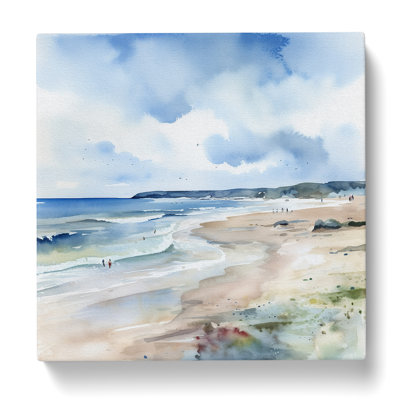 Beach Watercolour No.3 - No Frame Print