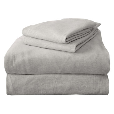 Flannel Jersey Knit Sheet Set