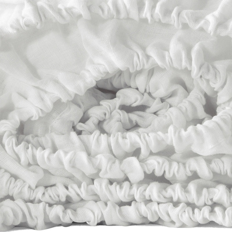 Drap-housse en lin blanc