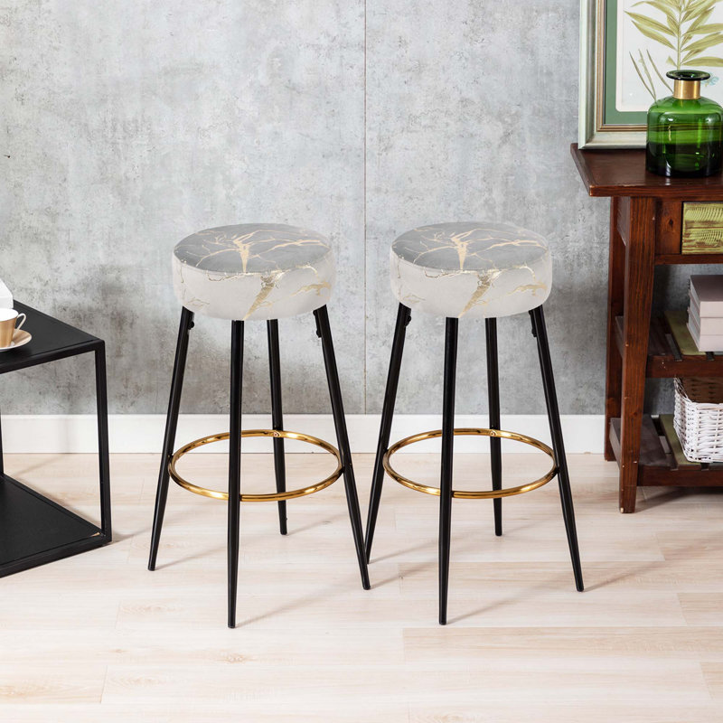 Della Bar & Counter Stool, Grey, Bar Stool (30” Seat Height)